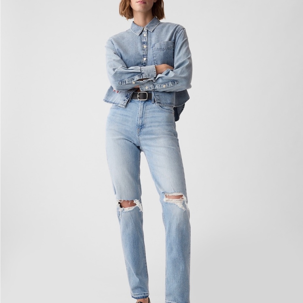 High Rise Cheeky Straight Jeans - Gap Size 27